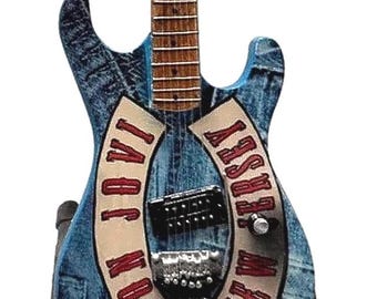 Bon Jovi 10” Guitar Tribute with stand. (NJ) 1:4 scale