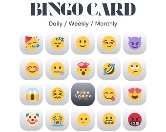 My Emotions Bingo Card with Emojis (Digital Download)