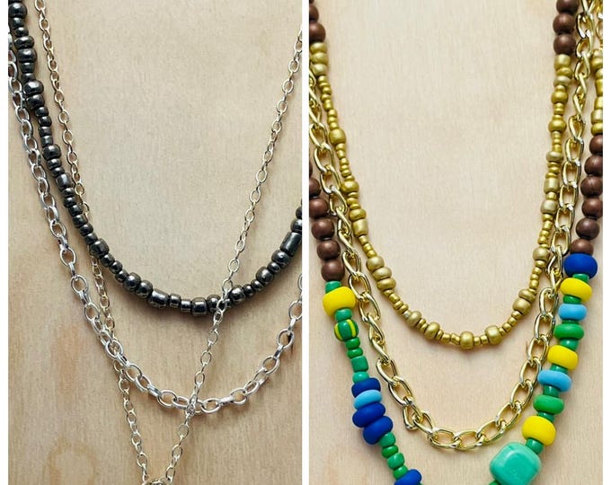 Warm or Cool Toned Layered Necklaces