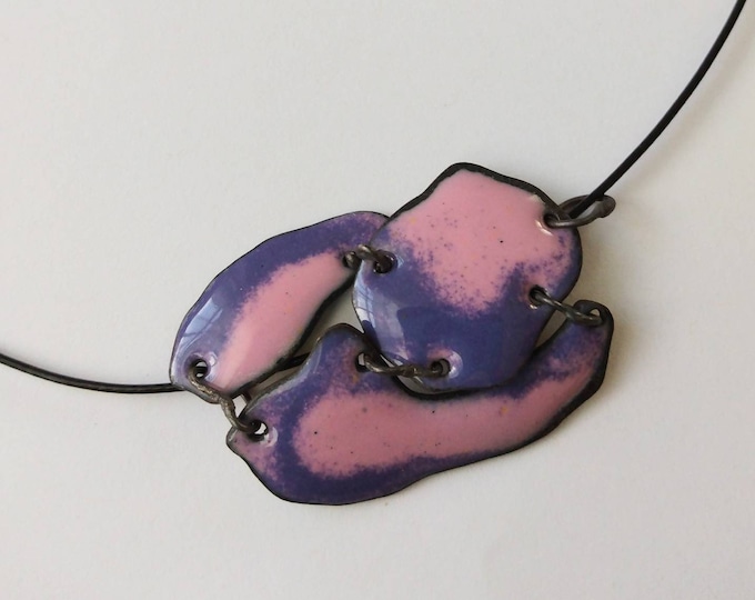 Co-creation Pendant: Enamel on Copper with Sterling Wire