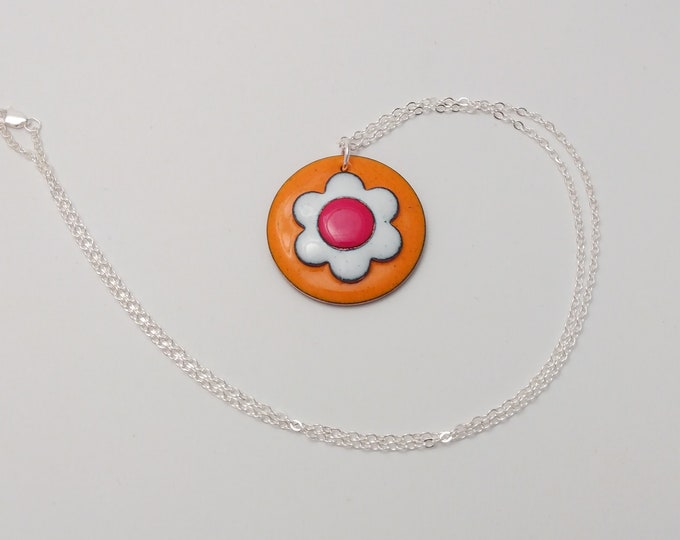 Flower Power Necklace: Enamel on Copper