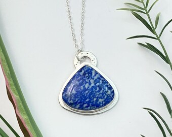 In the Depths Pendant: Sodalite and Sterling Silver