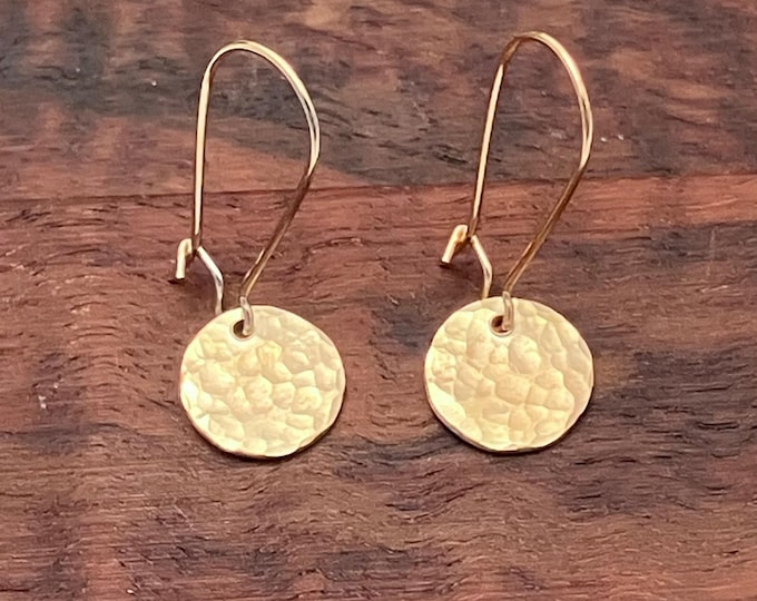 Hammered Brass Circles Earrings