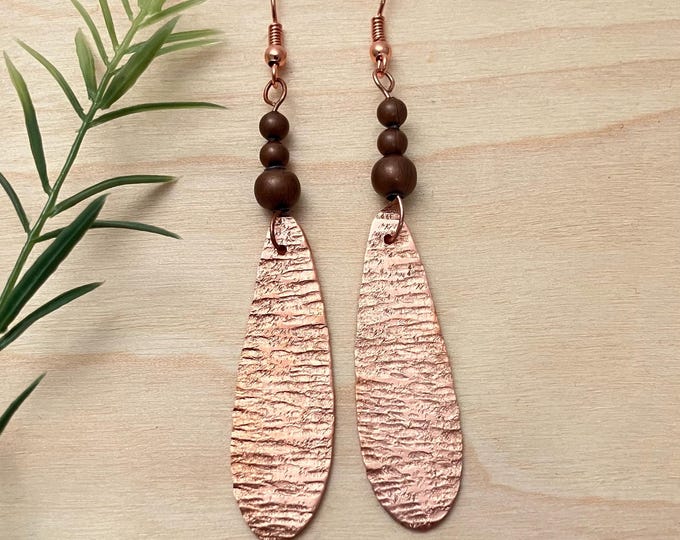 Hammered Copper Earrings