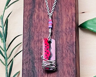 Retro Bop Pendant: Enamel on Copper