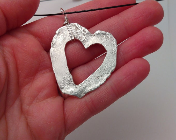 My Heart Melts For You Pendant: Upcycled Sterling Silver