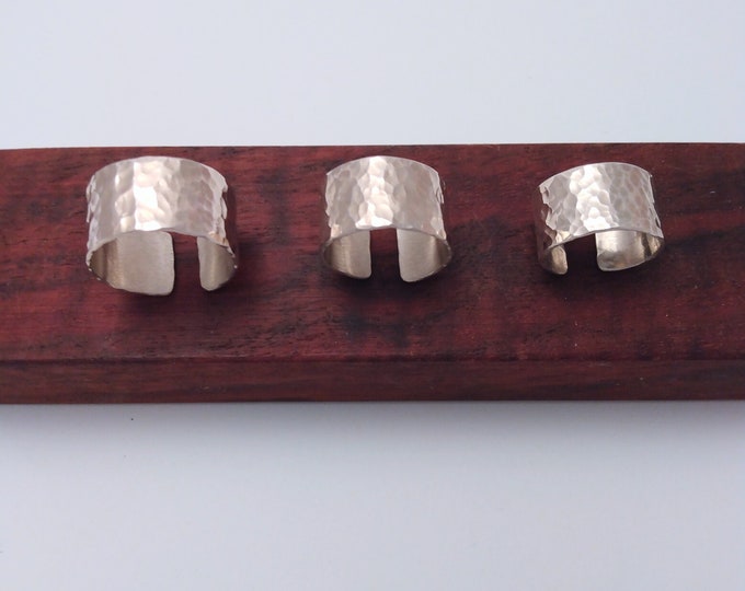 Hammered Cuff Ring: Sterling Silver, various sizes