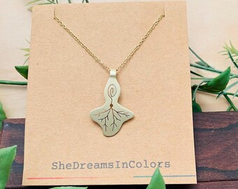 Deep Roots Pendant: Pierced Brass