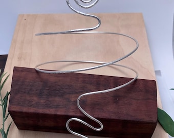 Spiral Arm Band: Silver Plated Wire