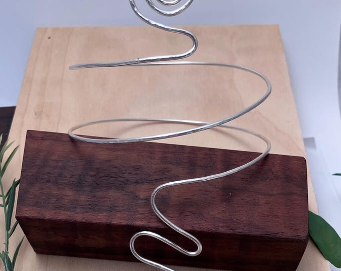 Spiral Arm Band: Silver Plated Wire