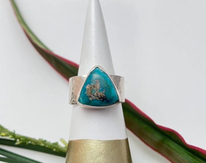 Turquoise Dreams Ring: Turquoise and Sterling Silver, adjustable size 8