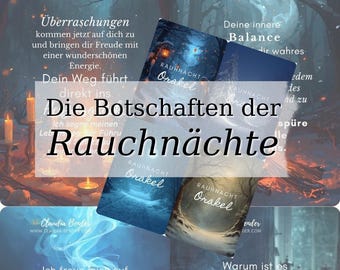 Rauhnächte Karten Set Digital – 28 Reflexionskarten & Rituale für die Rauhnächte als PDF zum Ausdrucken