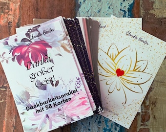 58 Dankbarkeitskarten zum Ausdrucken – Affirmationen & Selbstreflexion – Achtsamkeit und Persönliche Entwicklung – Printable Cards Deutsch