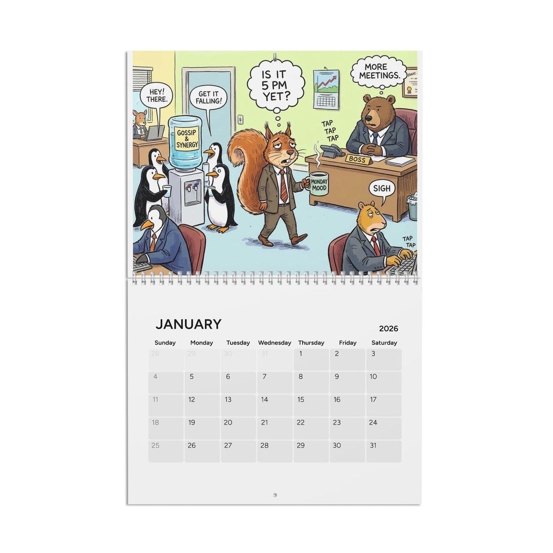 Corporate Animals Calendar 2026 | Funny Office Humor Desk Wall Calendar ...