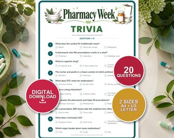 Pharmacy Week Trivia Game | Rx Team Appreciation (Digital Download)