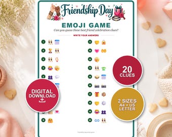 Friendship Day Emoji Game | BFF Party Activity (Digital Download)