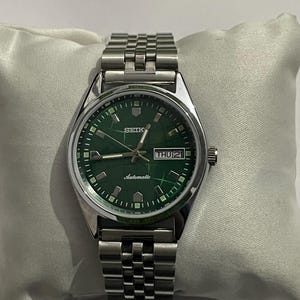 Vintage green dial seiko mens watch - Etsy 日本