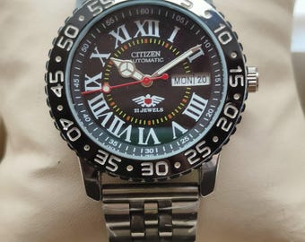 Vintage CITIZEN 21 Jewels Automatic Day Date Japan Made Watch