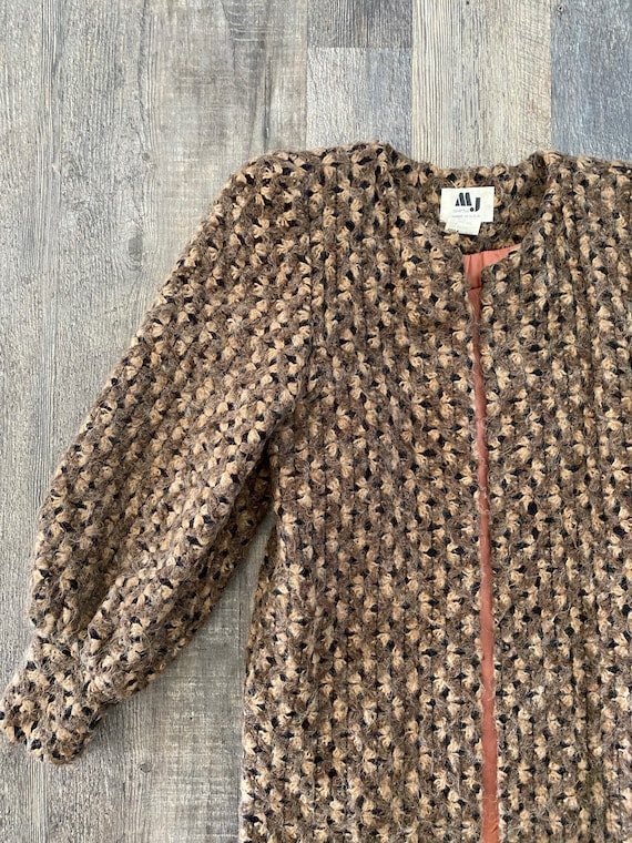 Seventies Houndstooth Wool Mohair Jacket Small