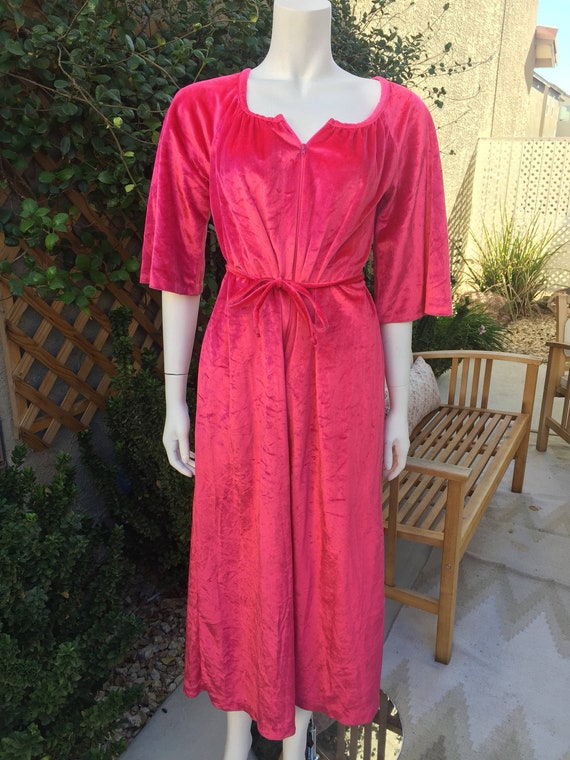 pink velour dress