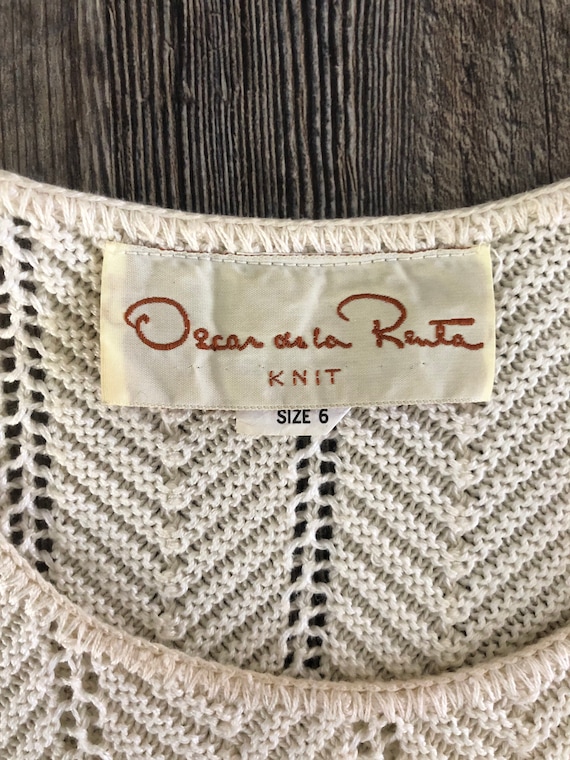 Vintage Oscar De La Renta Knit Two Piece Top and … - image 3