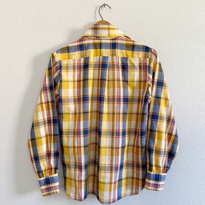 1970s Wrangler Western Plaid Button-up Long Sleeve Shirt Small 32 image 2