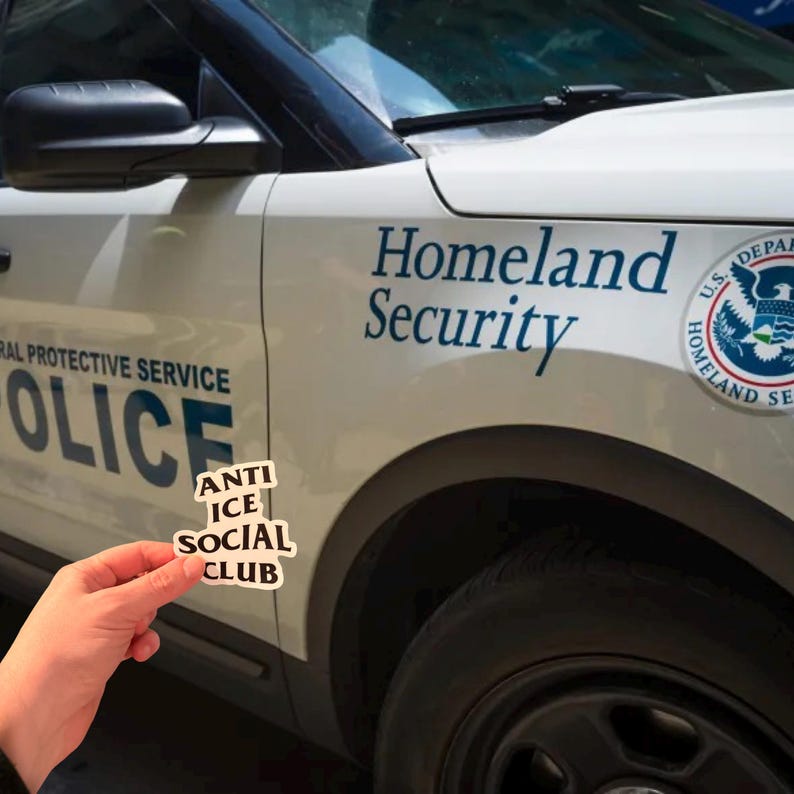 Anti ICE Social Club Decal image 2