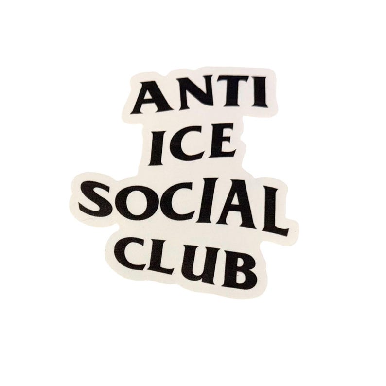 Anti ICE Social Club Decal white matte