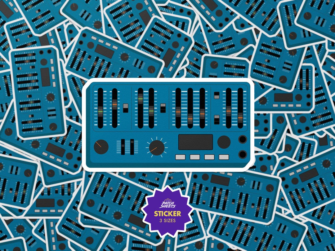 Synth Line Sticker Roland Sh-01a Blue Synthesizer Sticker Die Cut Icon, Classic Boutique ...