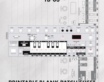 Roland TB-03 Blanco patchvel afdrukbaar