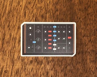 Behringer Model D Synthesizer Sticker Die Cut Icon, Classic Analog Mono Synth Vinyl Decal for Laptop, Studio Gear, DAW Setup Gift