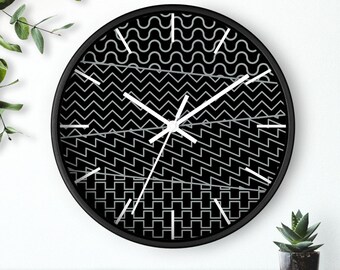 ADSR Envelope Pattern Wall Clock for Electronic Music Lovers, Minimalist Synth Design Clock for Studio, Music Room, Producer Decor Gift