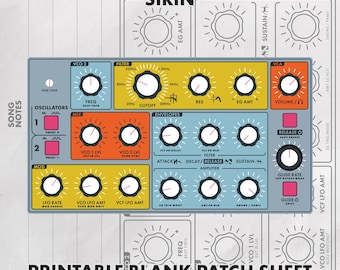 Blanco patchvel Moog Sirin afdrukbaar
