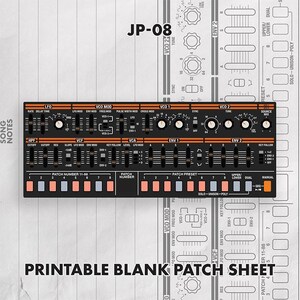 Roland JP-08 Blank Patch Sheet Printable
