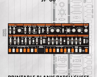 Roland JP-08 Blanco patchvel afdrukbaar
