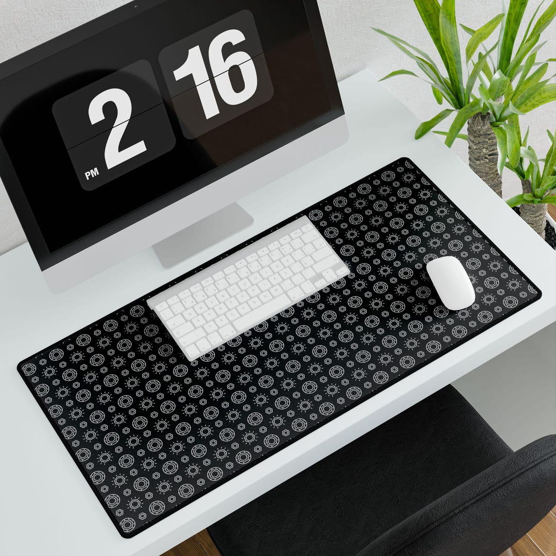 Synth Mat Synth Knobs and Jacks Pattern Desk Mat, Electronic Music Studio Desk ...
