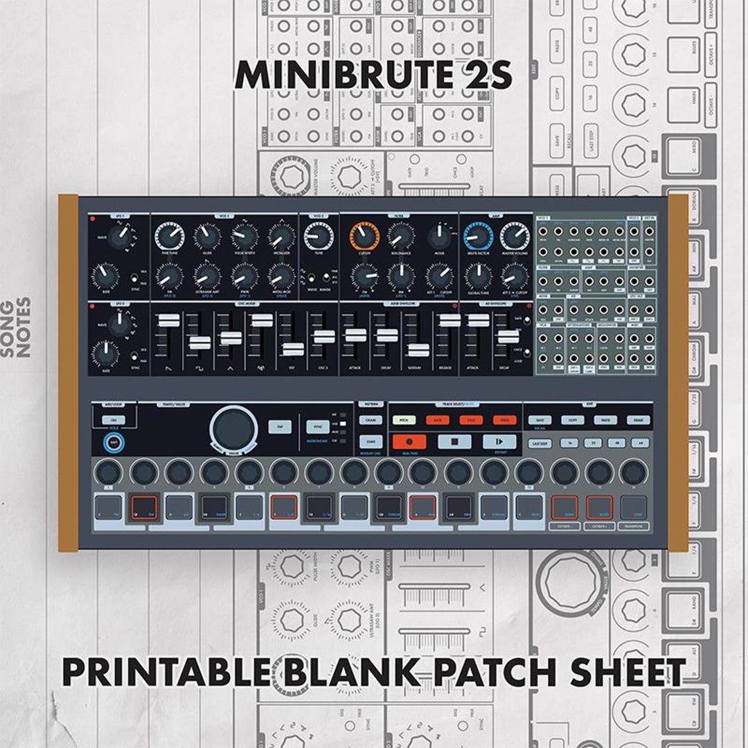 Arturia Minibrute 2s Patch Sheet, Synth Documentation Template (PDF ...