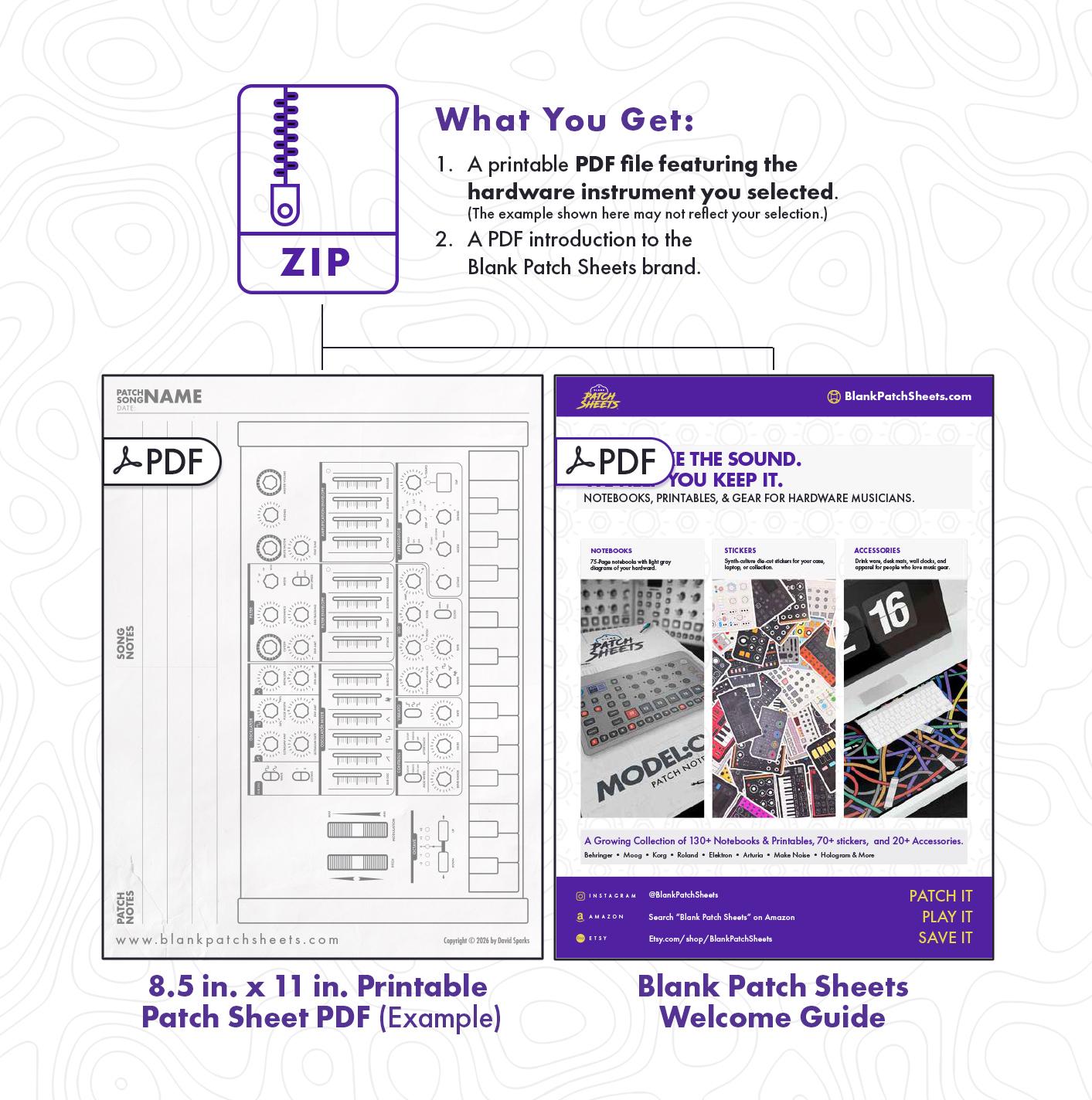 Moog Labyrinth Patch Sheet, Synth Documentation Template (PDF Download ...