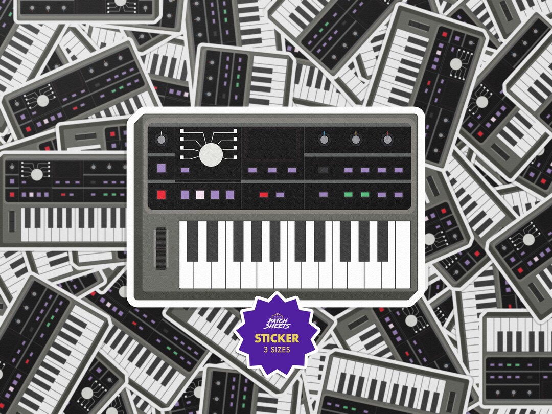 Synth Line Sticker Korg Microkorg 2 Sticker, Classic Virtual Analog Synth Decal for Laptop ...