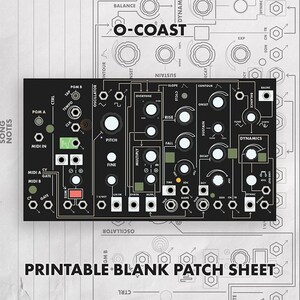 O-Coast O-Coast Patch Sheet, Synth Doku Vorlage (PDF Download)
