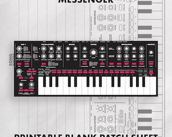 Leeg patchvel Moog Messenger afdrukbaar