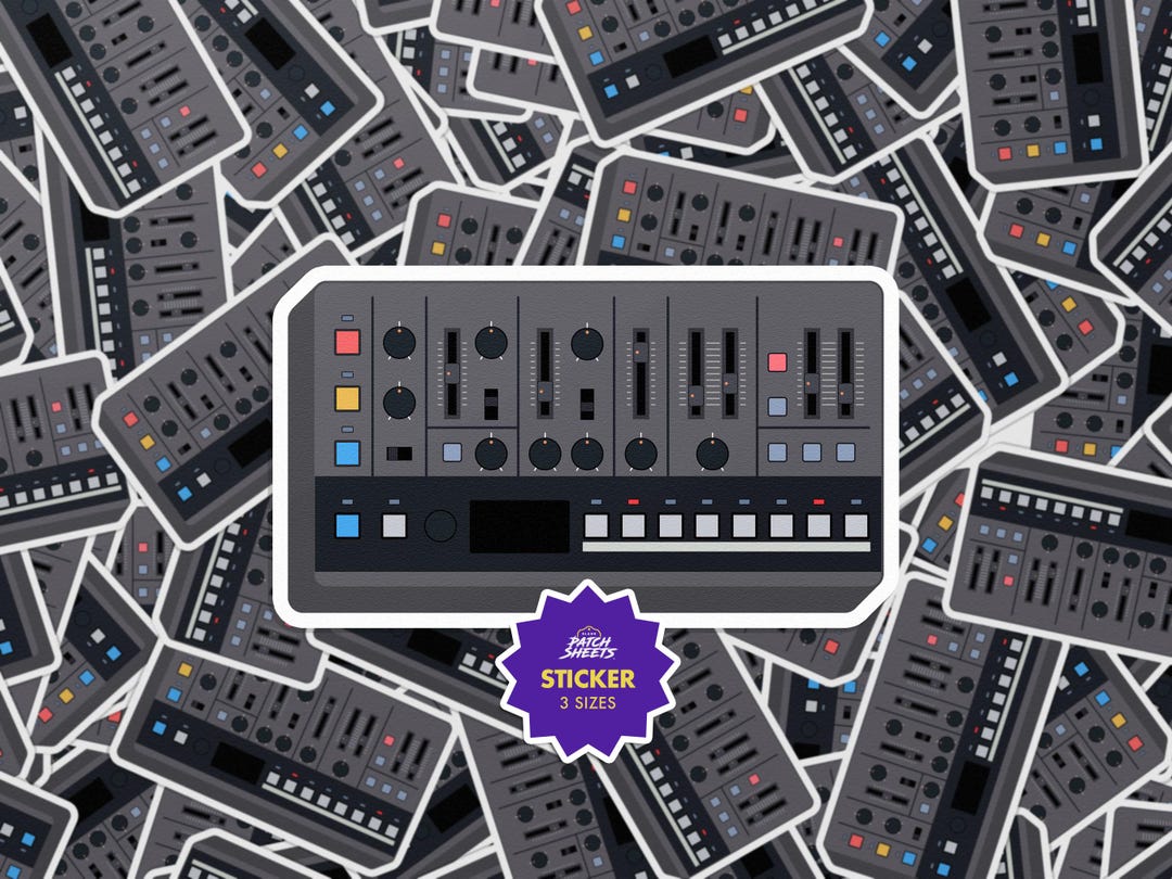 Roland JX-08 Sticker, Classic Boutique Poly Synth Decal for Laptop ...