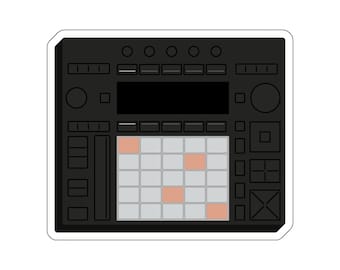 Ableton Push 3 Sticker Die Cut Icon, Standalone Music Controller Synth Vinyl Decal for Laptop, Studio Gear, DAW Setup or Music Producer Gift