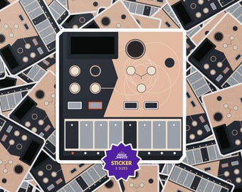Pegatina Korg Volca Drum, calcomanía para caja de ritmos digital Groovebox para portátil, equipo de estudio