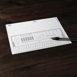 Korg Opsix patch sheet to be filled in by hand — printable synth documentation PDF for saving and organizing hardware patches