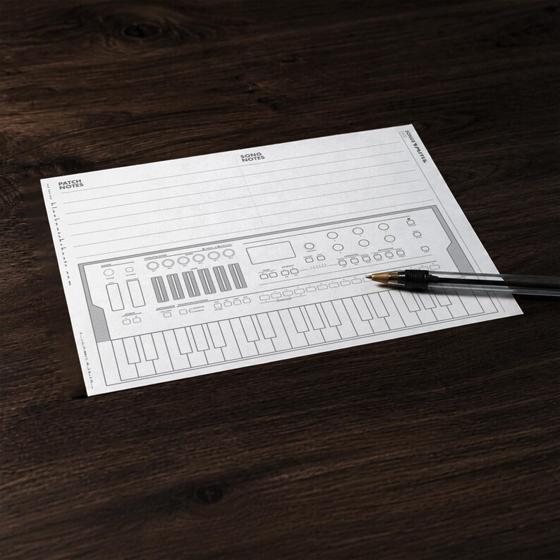 Korg Opsix patch sheet to be filled in by hand — printable synth documentation PDF for saving and organizing hardware patches