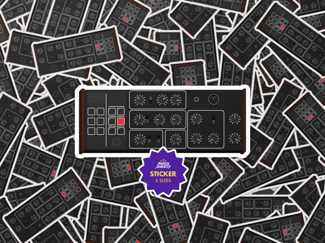 Synth Line Sticker Behringer Pro-800 Sticker, Analog Polyphonic Synth Decal for Laptop ...