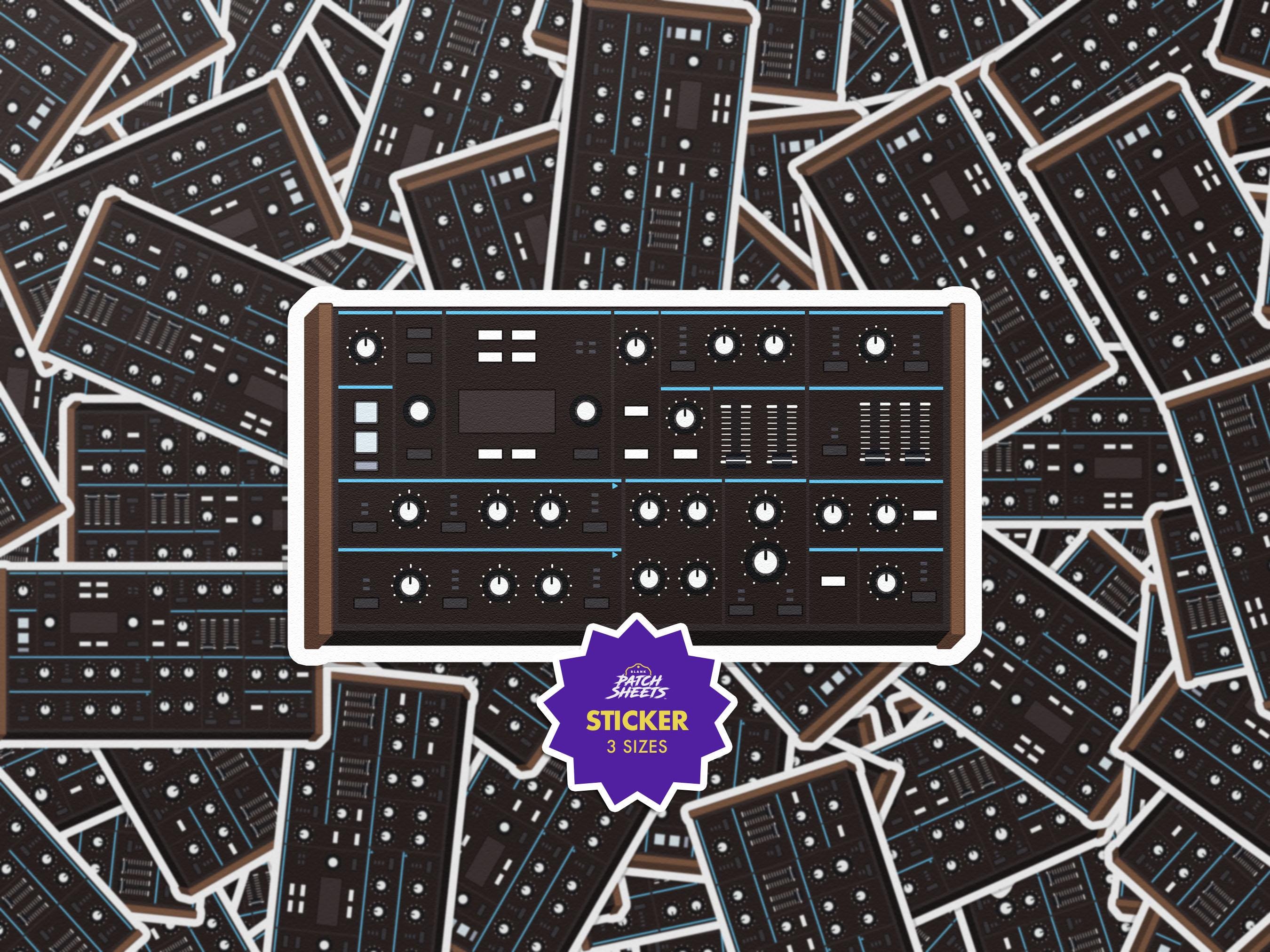 Synth Line Sticker Novation Peak Sticker, Hybrid Analog Poly Synth Decal for Laptop ...