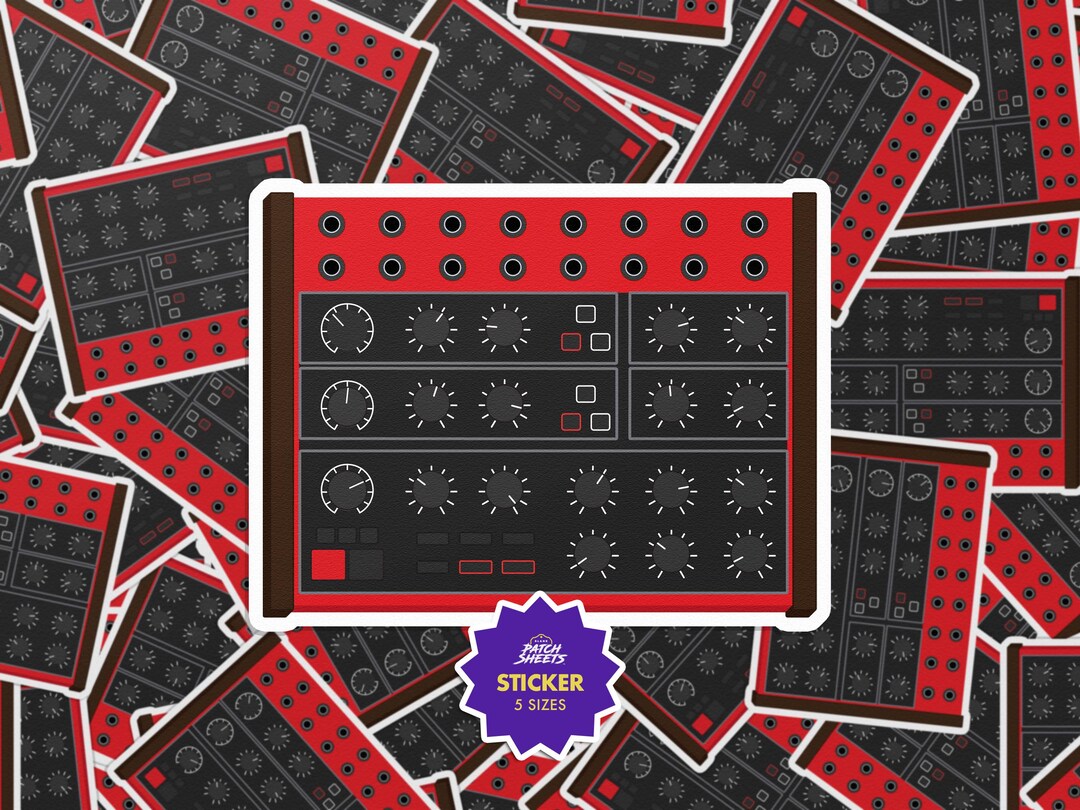 Synth Line Sticker Behringer Spice Sticker, Analog Synth Vinyl Decal for Laptop, Studio ...