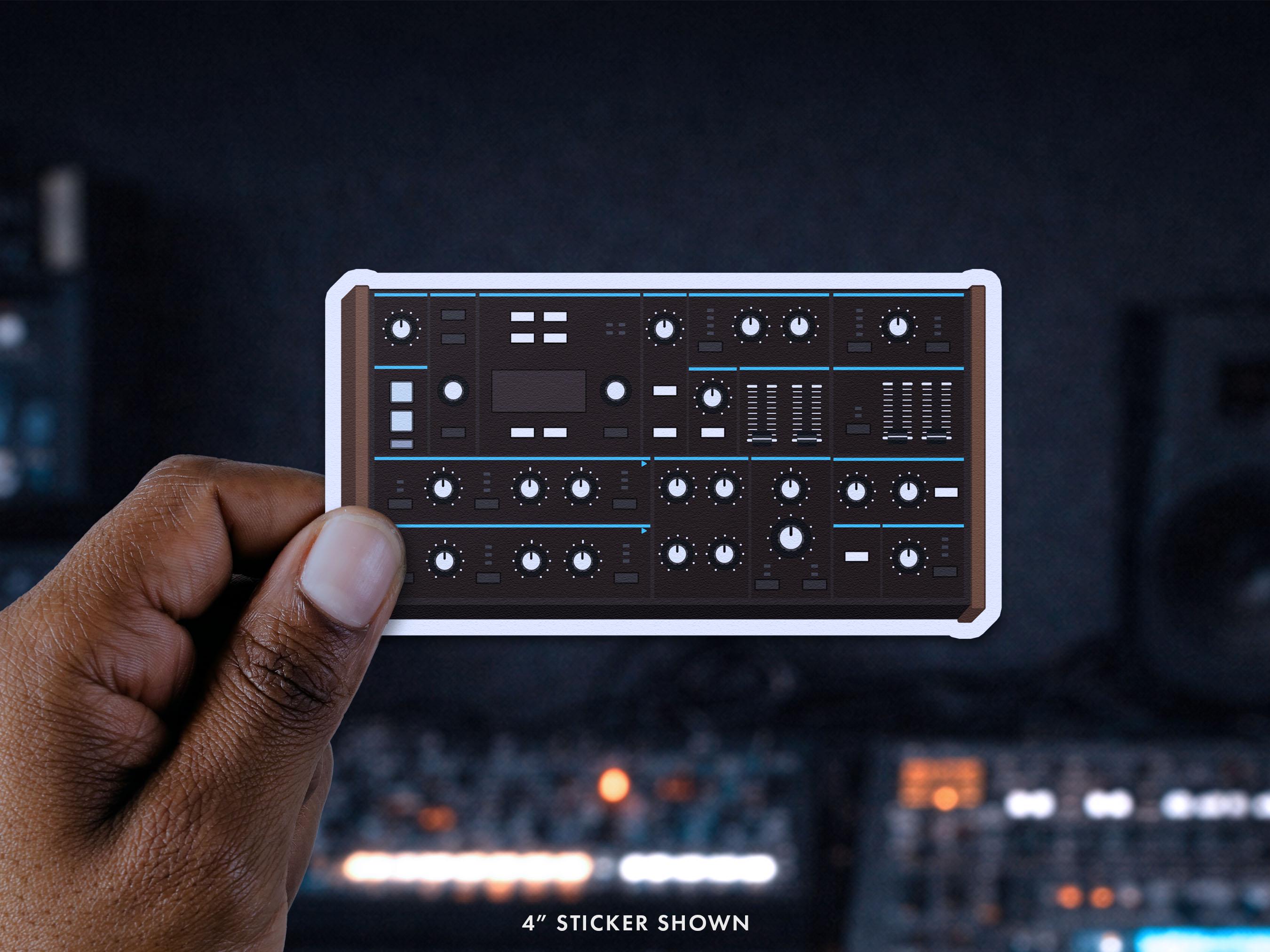 Synth Line Sticker Novation Peak Sticker, Hybrid Analog Poly Synth Decal for Laptop ...